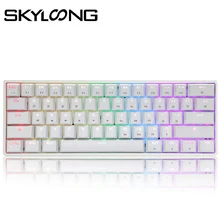 SKYLOONG GK61 61 Keys Gaming Mechanical Keyboard USB Wired RGB Backlit Gamer Mechanical Keyboard For Desktop Tablet Laptop SK61