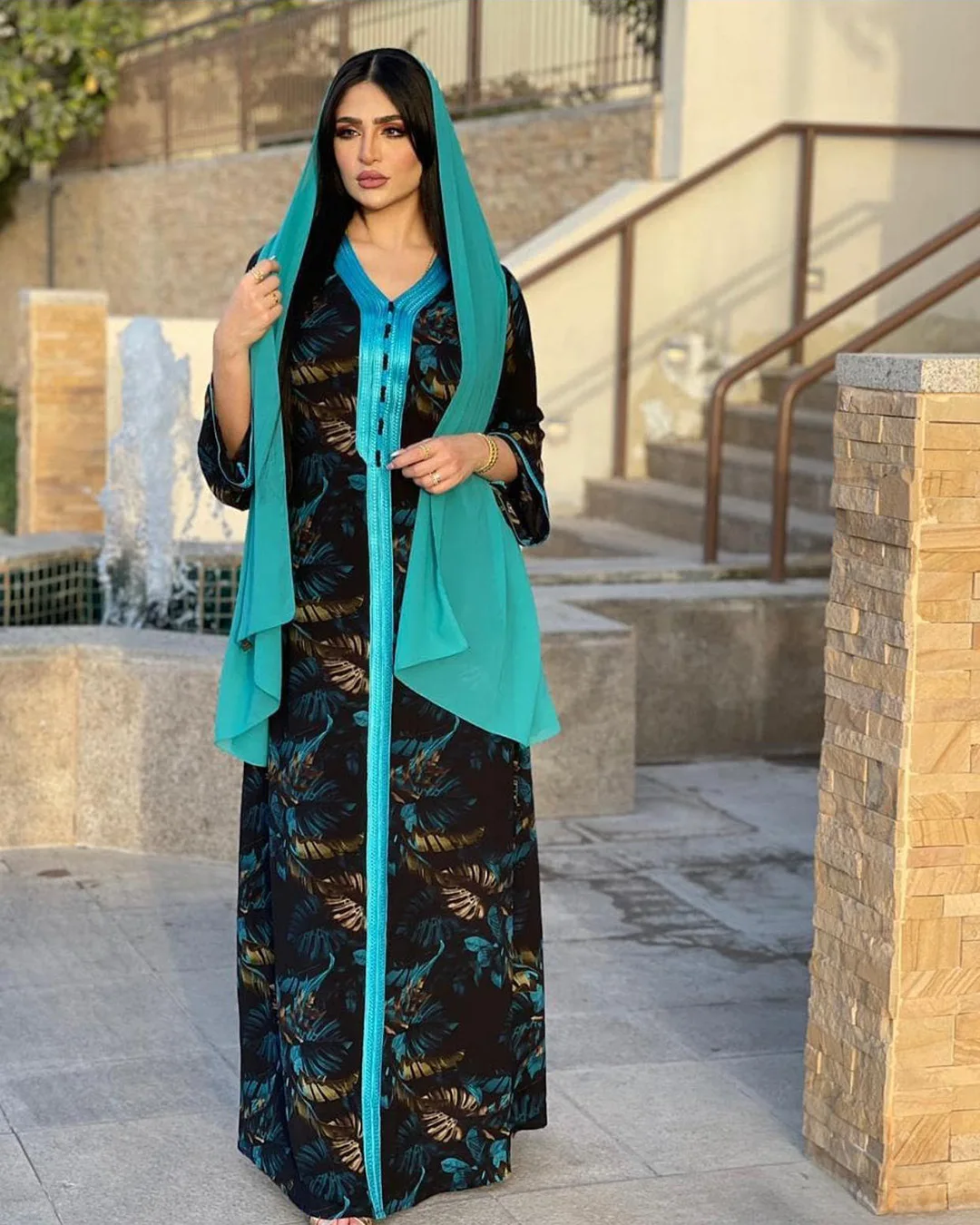 

Middle East Muslim Fashion Commuter Women's Abaya Abaya Dubai Islamic Dress Muslim Dress Muslim Holy Month Of Ramadan