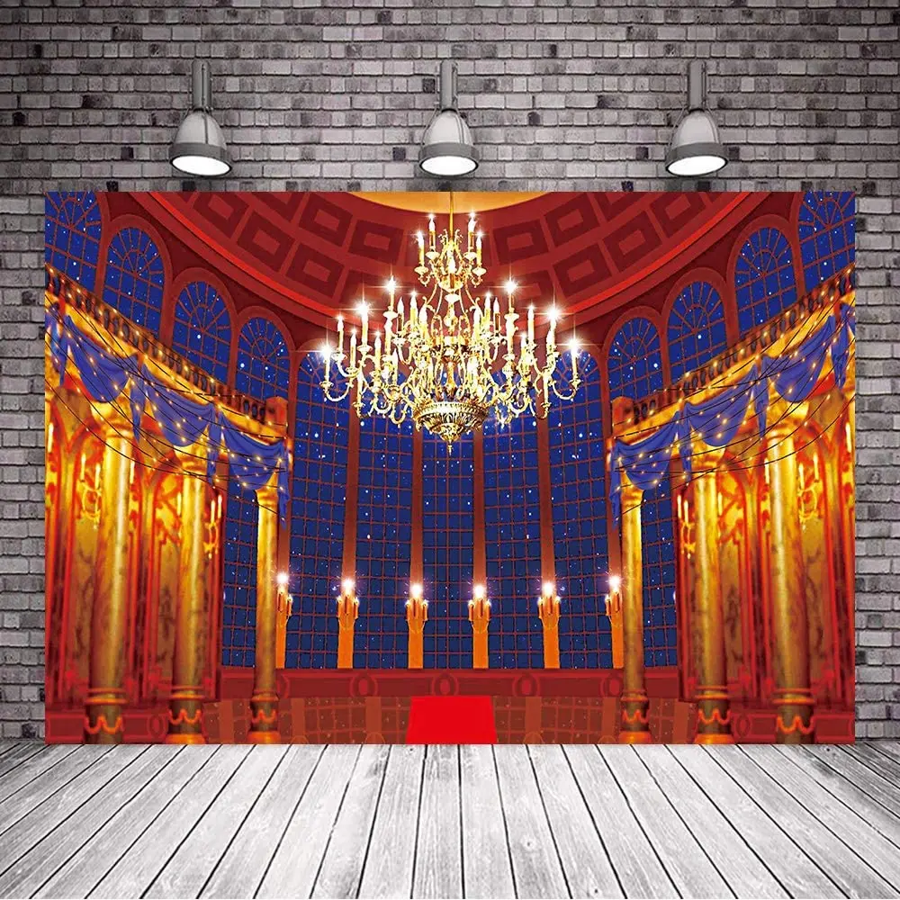 Фон для Баллирумных задников "Дворец Зверя" для девочек, принцесс Белл, великолепные средневековые крепостные фотообои для фотостудии.