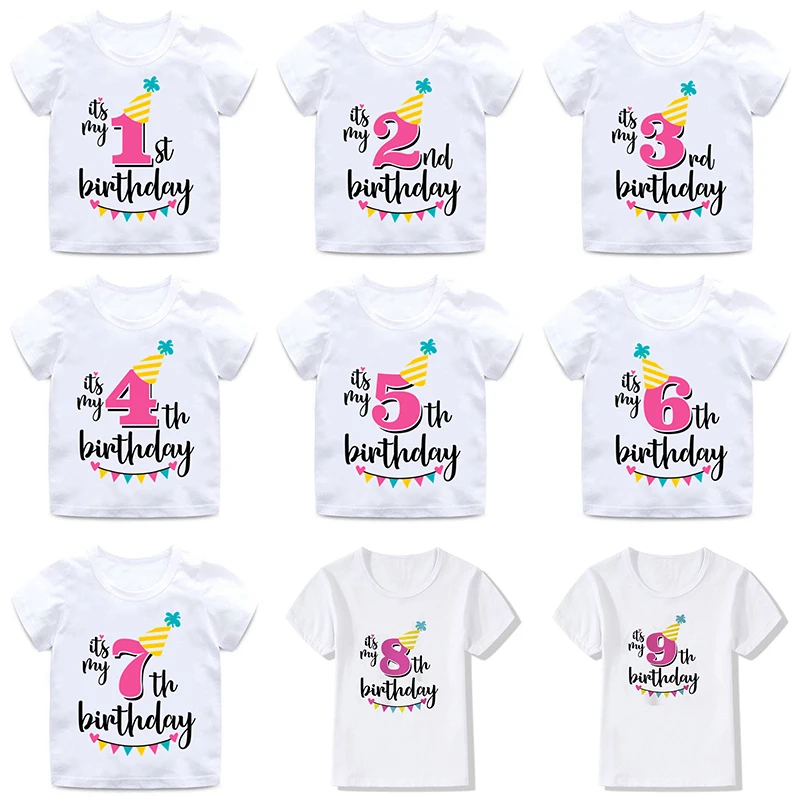 INPEPNOW/детская футболка для дня рождения хлопковая Футболка мальчиков белая Топ