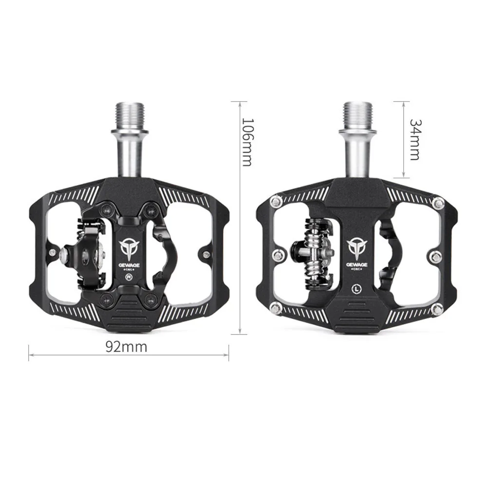 Cycling Bike Pedal SPD Riding Mountain Bikes Clipless Pedals Aluminum Alloy Bicycle Dual Platform Accessories | Спорт и развлечения