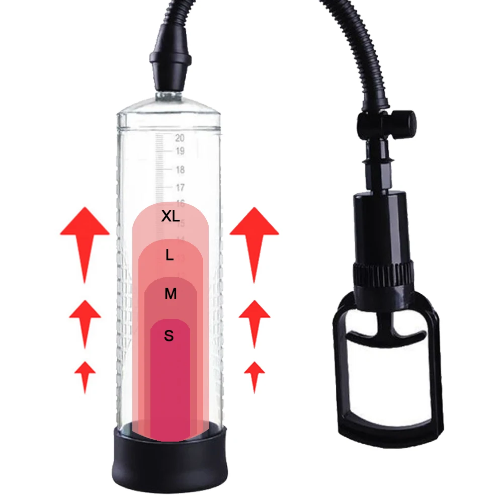 Male Penis Pump Vacuum Manual Extender Enhancer Masturbator Penile Trainer Tool Adult Sex Toys for Men Couples | Красота и здоровье