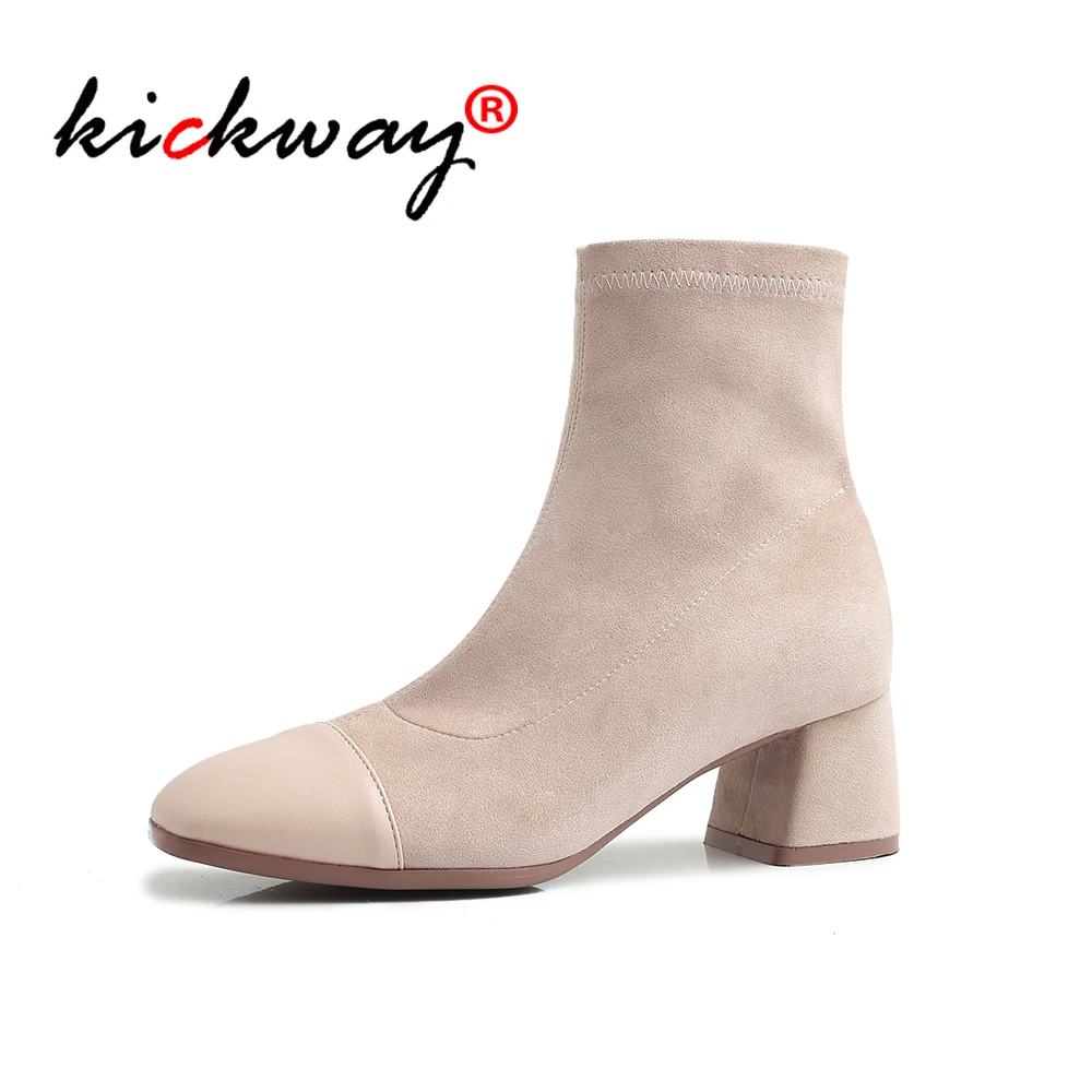 Новинка 2020 года Эластичные носки Ботильоны Женские ботильоны без шнуровки Сезон