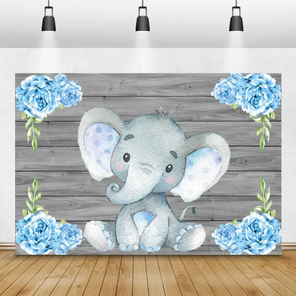 

Фон Laeacco для детской фотосъемки, слон, цветок, реквизит для фотостудии