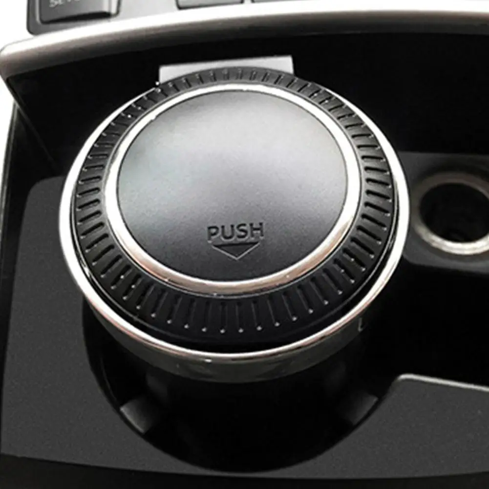 

Cretive Push Type Multi Function Car ashtray with Simple Led Light and Portable Smokeless Ashtray for Car Without Iron Line F8B4