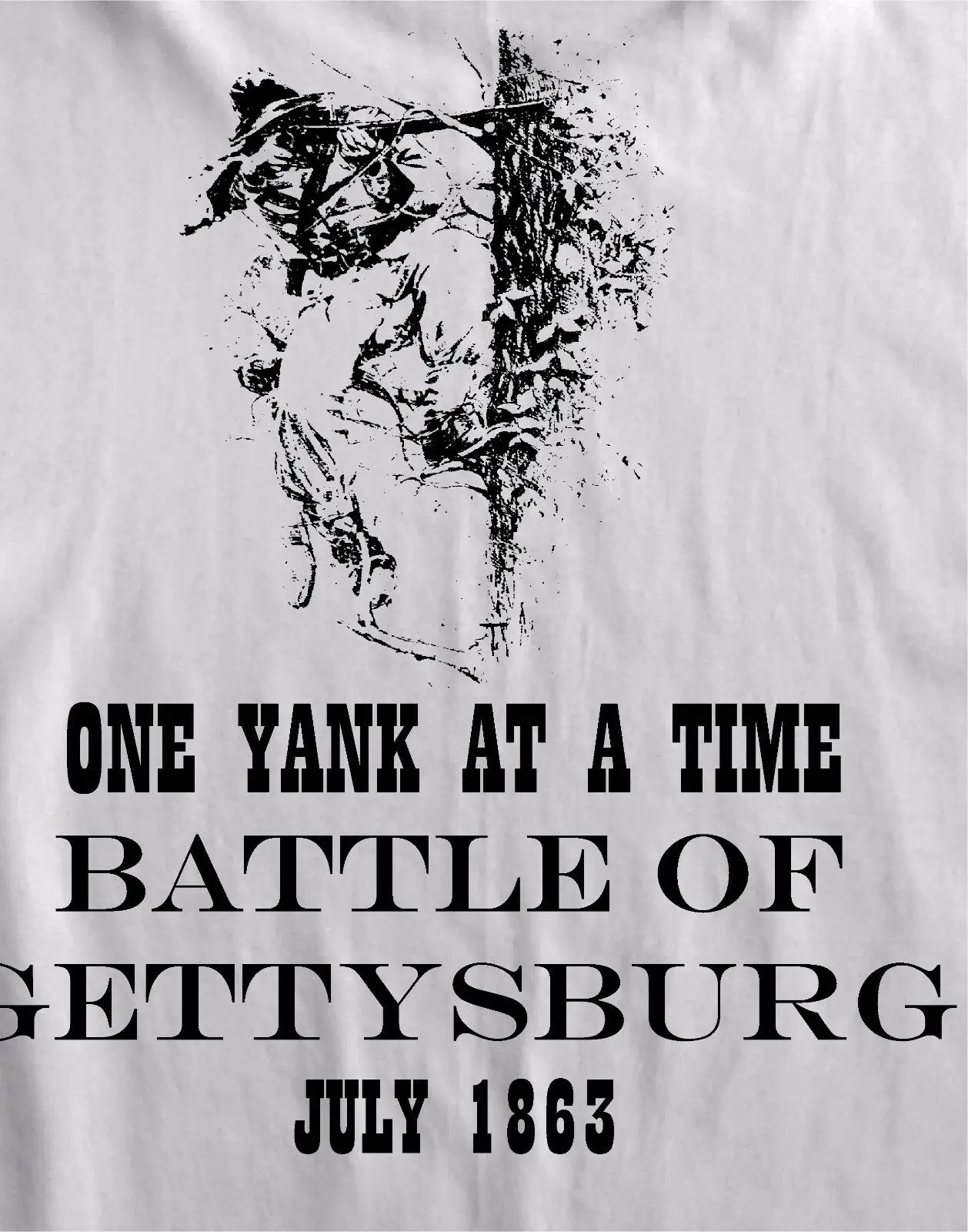 Гражданская война Gettysburg Футболка 1 янки за один раз снаряды с черным порошковым