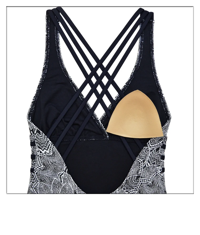 2019 Sexy One Piece Swimsuit Women Swimwear Push Up Monokini Print Swim Suit Female Bathing Summer Beach Wear XL | Спорт и