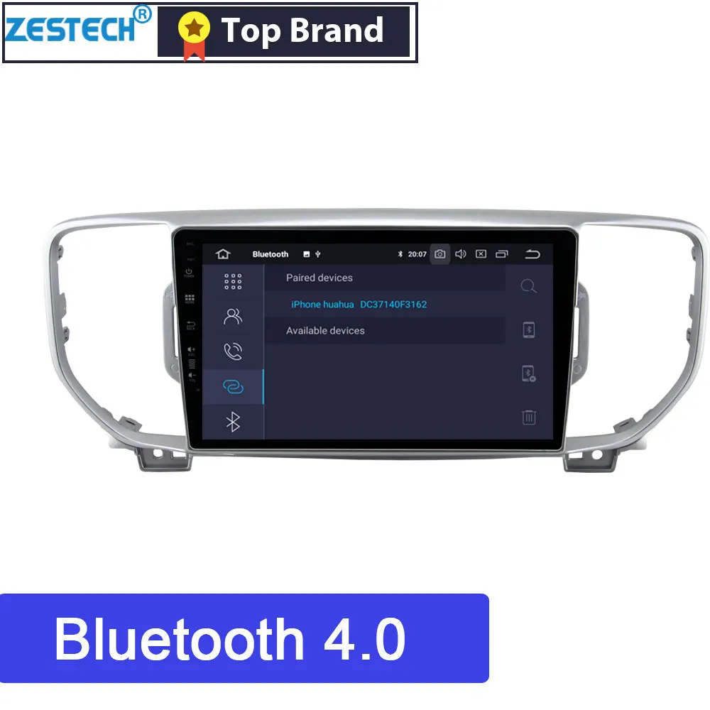 Автомагнитола zetech PX6 1din 4 + 64 ГБ Android для Kia Sportage 2018 мультимедиа головное устройство
