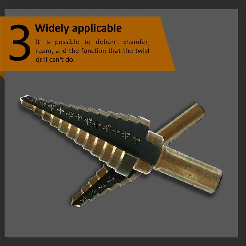5 шт./компл. набор ступенчатых Сверл с алюминиевыми ступенчатыми сверлами в