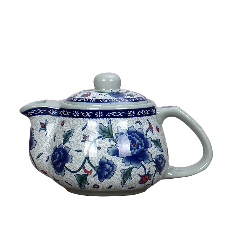 

Керамический чайник Цзиндэчжэнь, сине-белый фарфоровый чайник 260 мл, 500 мл, чайные горшки Master Pu'er, чайник, контейнер, набор кунг-фу, чайная посу...