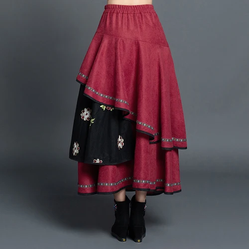 Женская фатиновая юбка до щиколотки асимметричная макси с высокой талией и