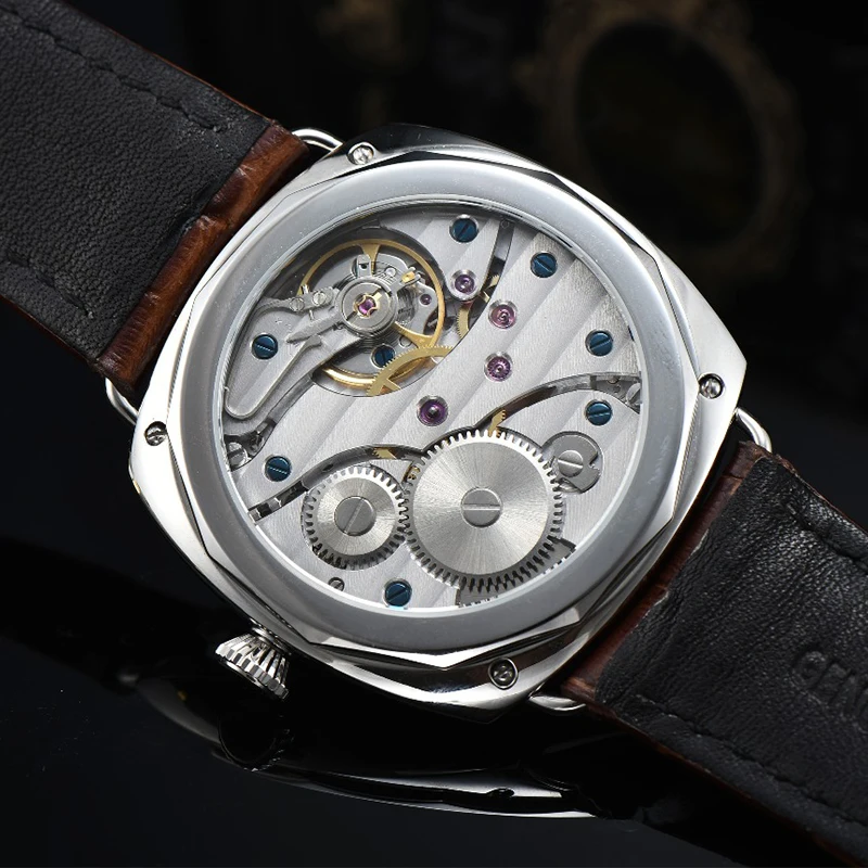 Механические часы с ручным заводом светящиеся водонепроницаемые 316L нержавеющая