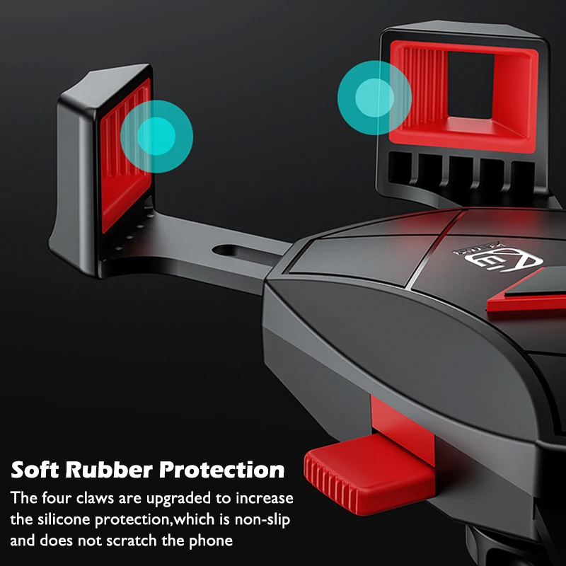 Bicycle Motorcycle Phone Holder Automatic Lock Handlebar Mirror Mount Bracket 360 Rotation GPS Bike Stand For iPhone HuaWei