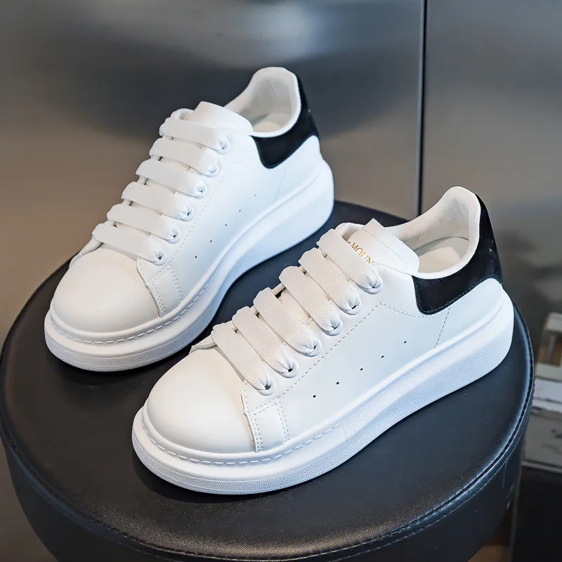 

Woman Shoes Off White Shoes Ladies White Platform Chunky Sneakers Fashion Tennis Shoes Women Platform Retro Microfiber Vulcanize