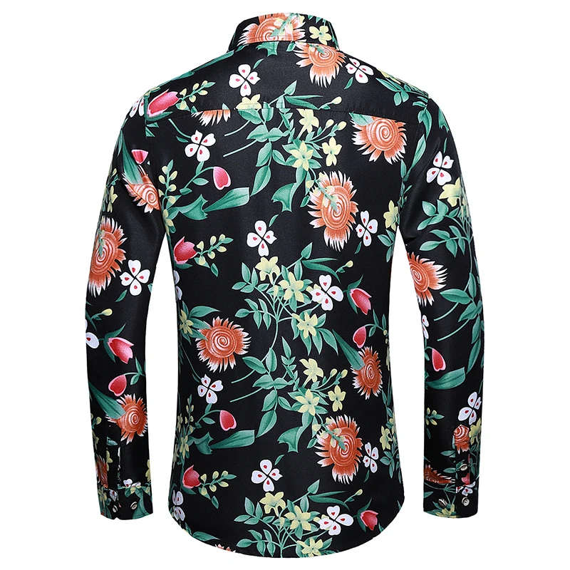 

Loldeal Male Long Sleeves Casual Shirt Camisa Masculina Clothes Shirt black