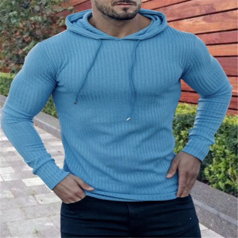 Мужские толстовки для фитнеса на осень и зиму мужской вязаный пуловер с длинным