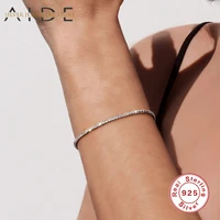 aide luxury 925 sterling silver bracelets zircon tennis bracelet for women wedding party fine jewelry gift pulseras mujer