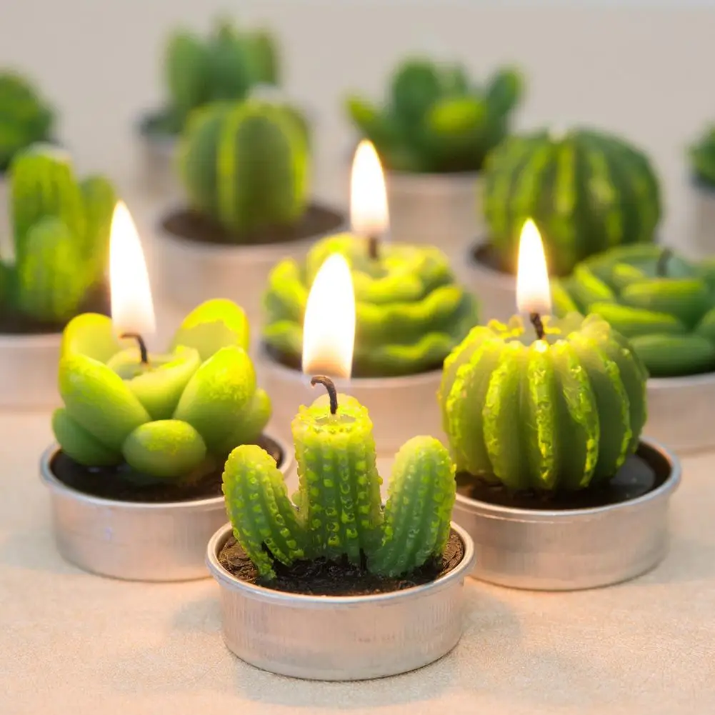 

1/12Pcs Succulent Plants Mold Cactus DIY Aroma Gypsum Plaster Silicone Candle Molds Home Wedding Birthday Party Decoration