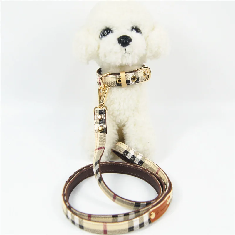 

Fashion Leather Bowtie Luxury Dog Pet Leash and Collar Set Pomeranian Teddy Bichon Chihuahua Walking Necklace Pug Accessories