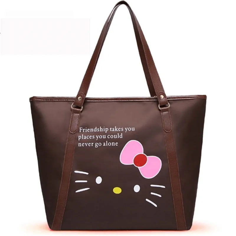 HELLO KITTY модная сумка на плечо Средняя тоут с мультипликационным принтом для