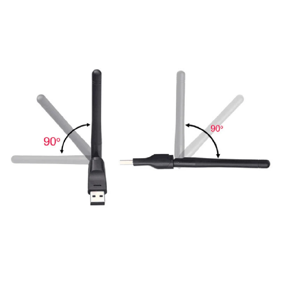 Мини Беспроводной USB Wi-Fi адаптер 7601 2,4 ГГц 2дБи для DVB-T2 и DVB-S2 ТВ-приставки антенна Wi-Fi сети LAN-карта.