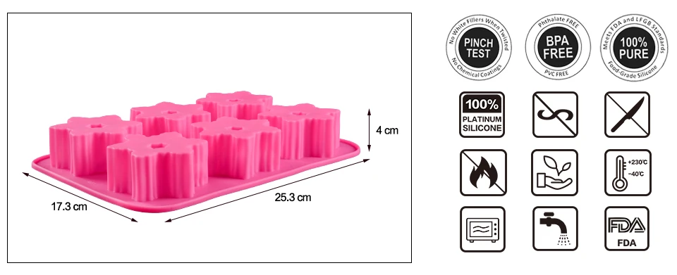 SJ 6 полости 3D снежинка мыло Плесень силиконовые формы смолы Плесень Для DIY ремесленных свечей мыло решений