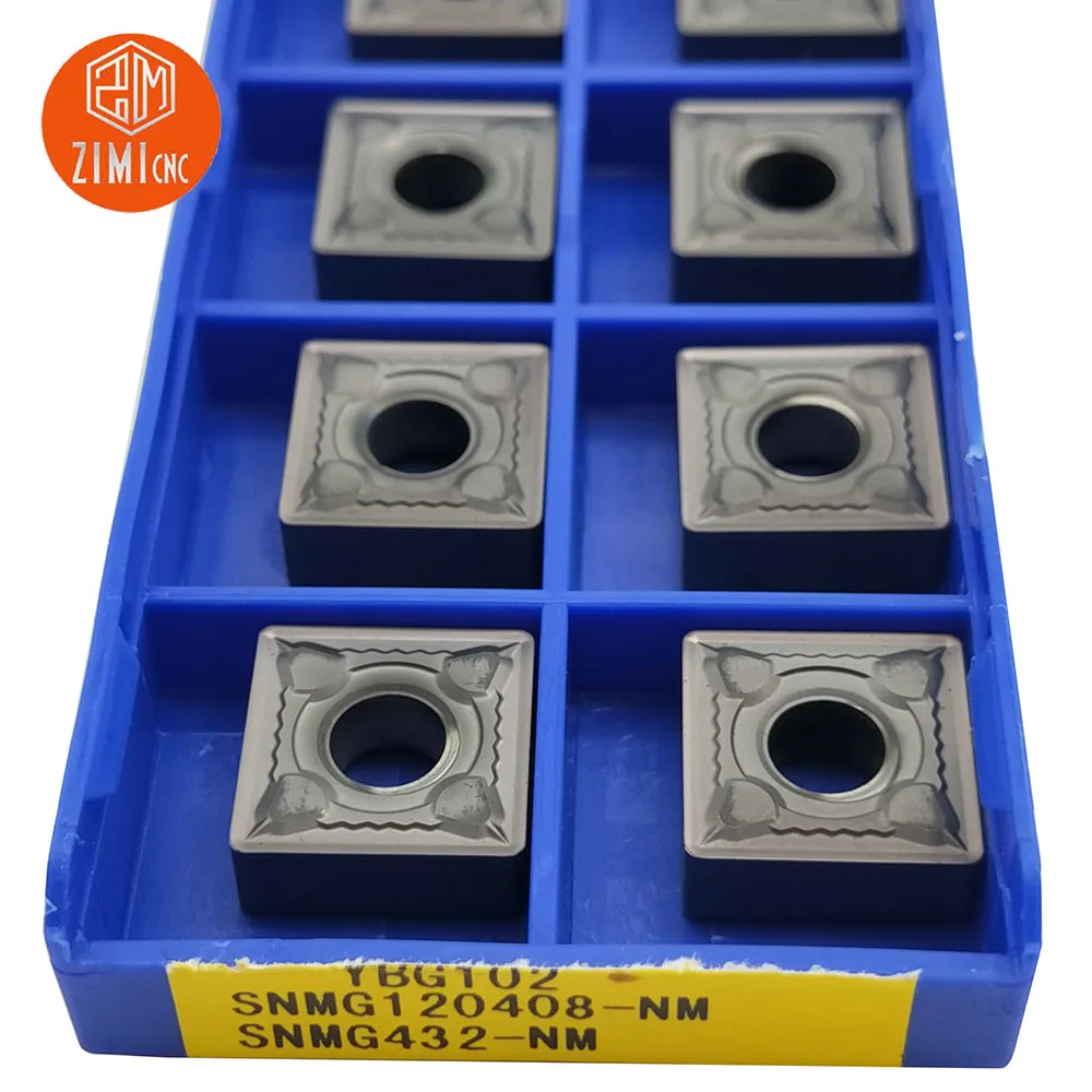 10 шт. SNMG120408-NM YBG102 карбидная вставка SNMG 432 внешний токарный инструмент токарный станок с ЧПУ Режущий инструмент токарный инструмент
