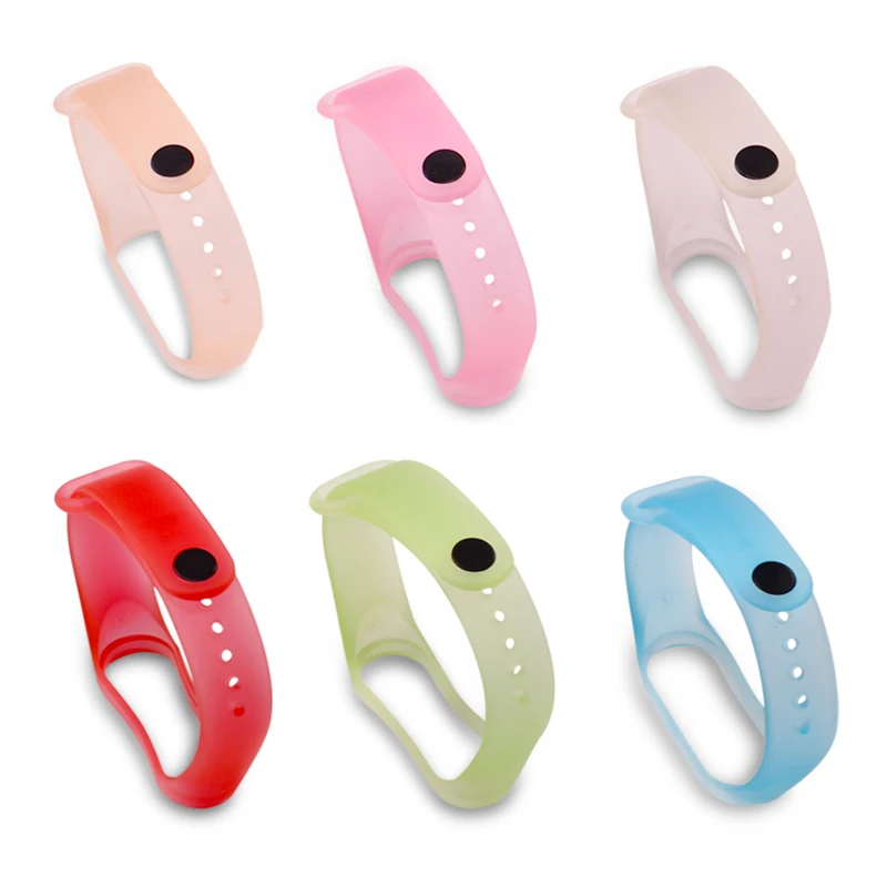 Прозрачный ремешок BOORUI для mi band 4 Цветной силиконовый 3 часов Xiaomi Mi