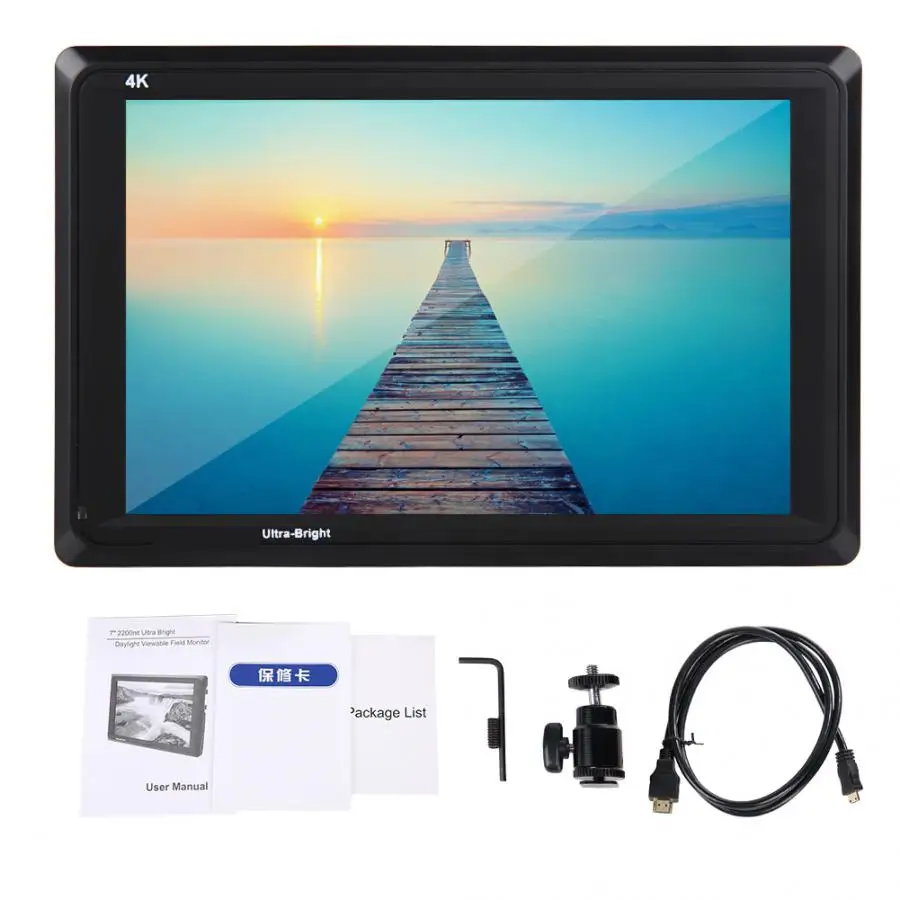 Новый Feelworld FW279S 7 дюймов 3g SDI 4K HDMI DSLR камера полевой монитор ультра яркий 2200nit Full HD
