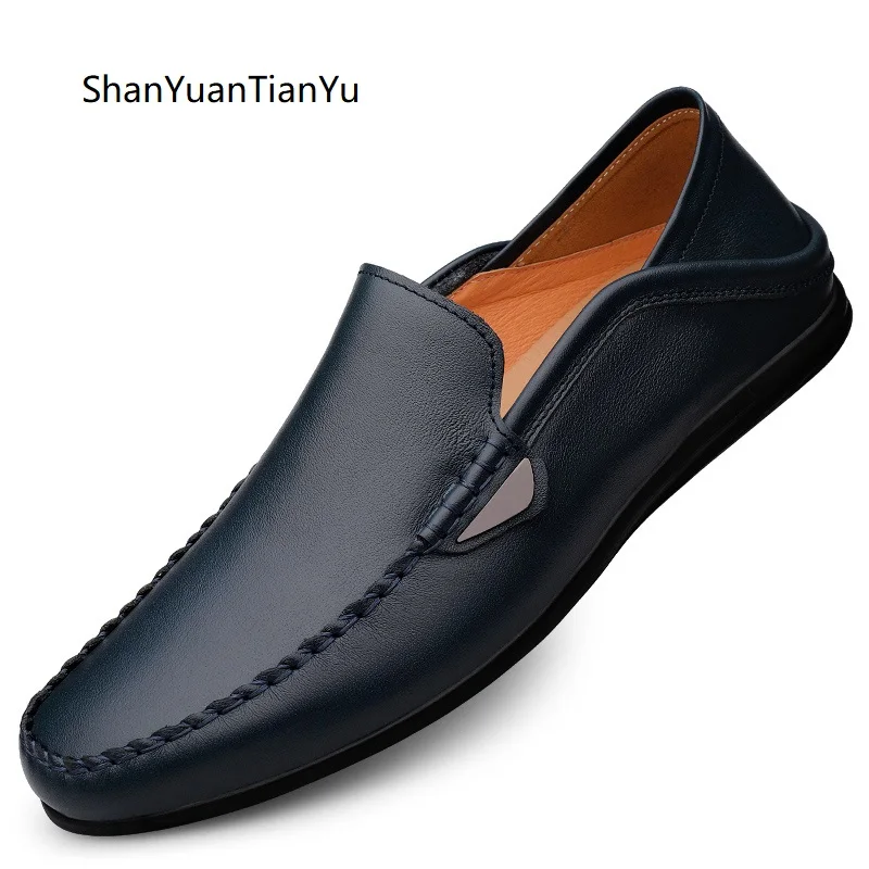 

Новинка 2021, мужские лоферы, кожаная повседневная обувь, мужские мокасины, обувь на плоской подошве, Мужская Классическая Летняя обувь