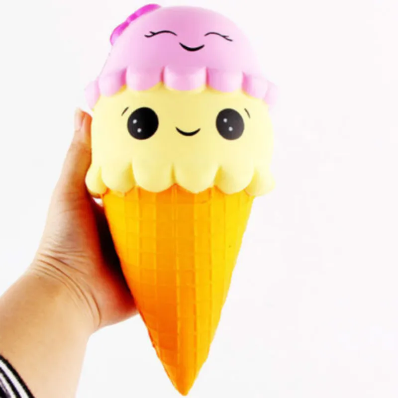 

22cm Squishy Ice Cream Cone Jumbo Slow Rising Soft Squeeze Stress Toy Kids Gifts Decompression toys