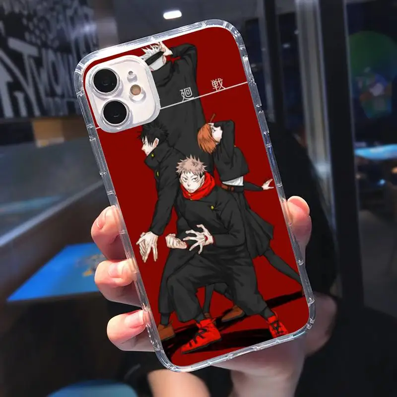 

Japan anime jujutsu kaisen Phone Case Transparent for iPhone 11 12 mini pro XS MAX 8 7 6 6S Plus X 5S SE 2020 XR
