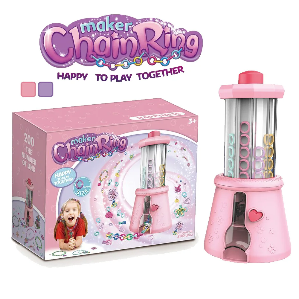 Дети DIY тканая игрушка браслет различные бусы тканые цепи кольцо машина для