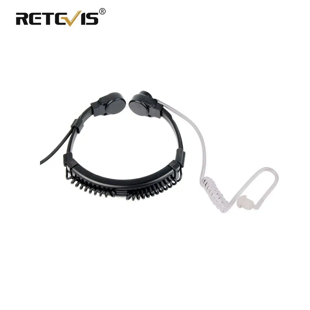 Регулируемый тактический шейный микрофон RETEVIS ETK006 3 4 шт. с PTT горлом наушники