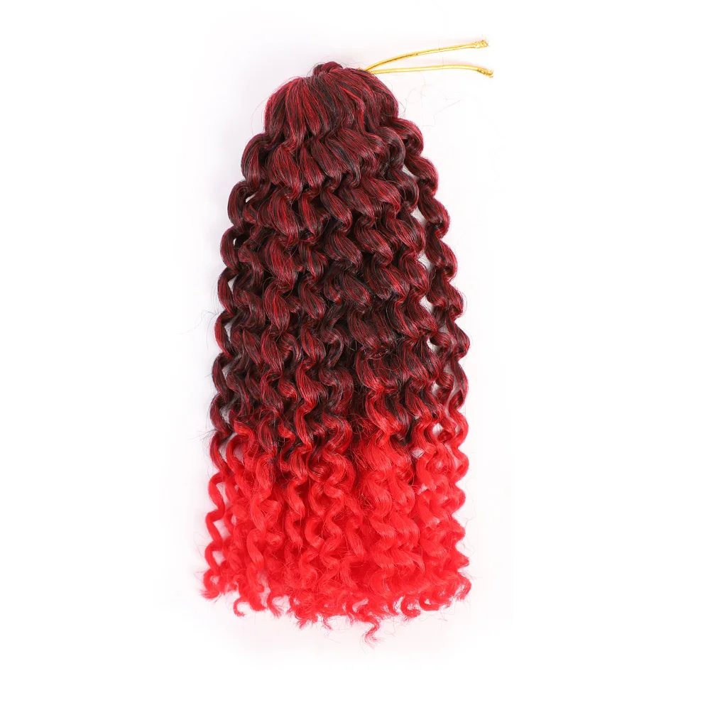 T1B/красный Marly Bob Ombre волосы для наращивания синтетические Marly Jerry curl ямайские прыгающие вязанные волосы афро кудрявые вязанные косы - Цвет: T1B/красный