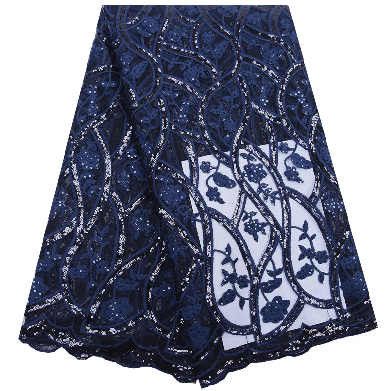 

Best Selling Sequined Embroidered Net Lace Fabrics 2020 New Design African Sequins tulle Wedding Mesh Party Prom Dress Sew