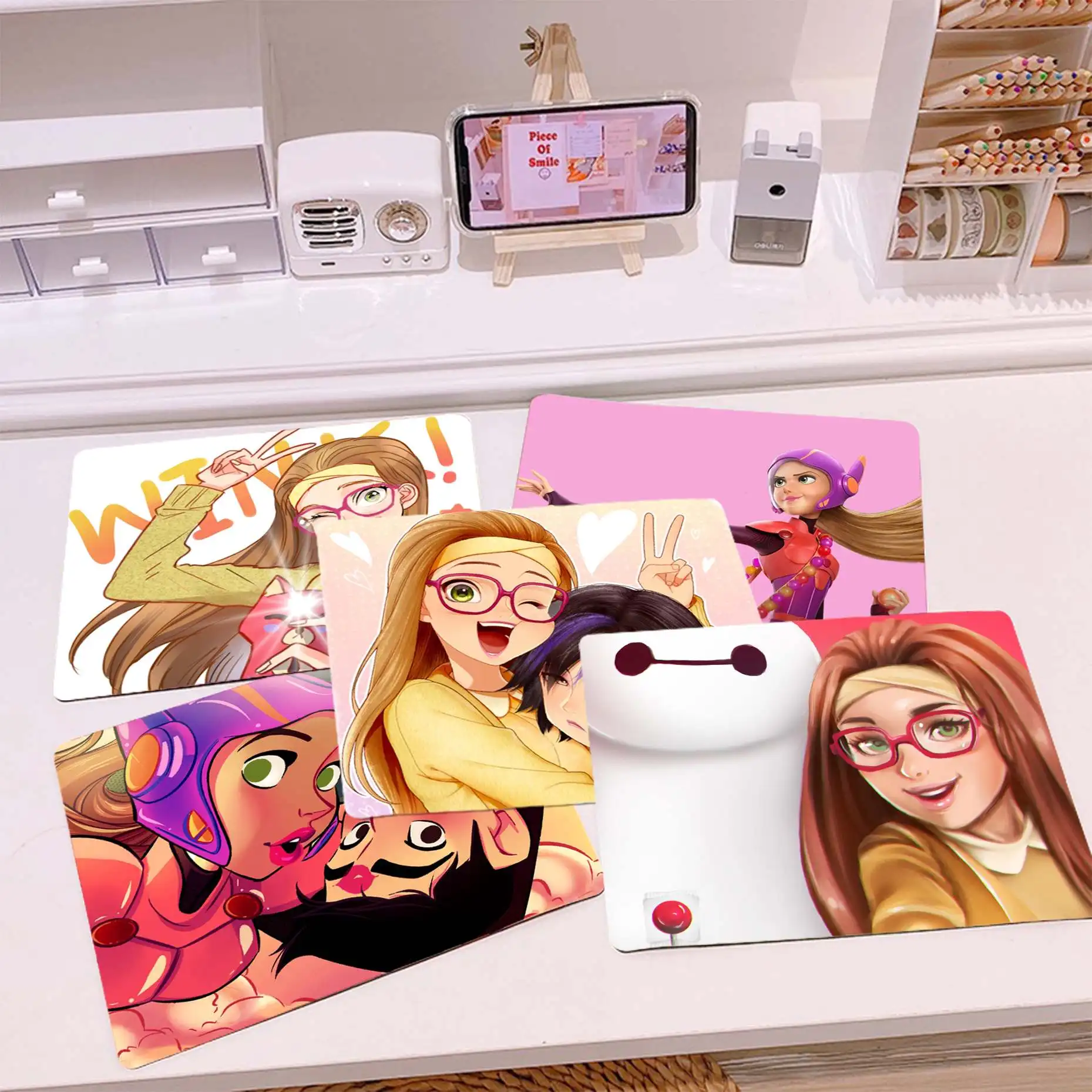

Высококачественные компьютерные игровые коврики для мыши Disney Big Hero Honey Lemon, Лидер продаж, оптовая продажа, игровой коврик для мыши