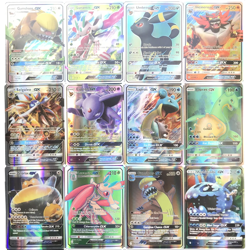 60 шт. Новый Покемон карты GX усилительный насос команды бирки Vmax EX Мега энергии