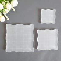 azsg lined stamp block high transparency acrylic pad for diy scrapbooking clear stamps auxiliary tools photo album decorative