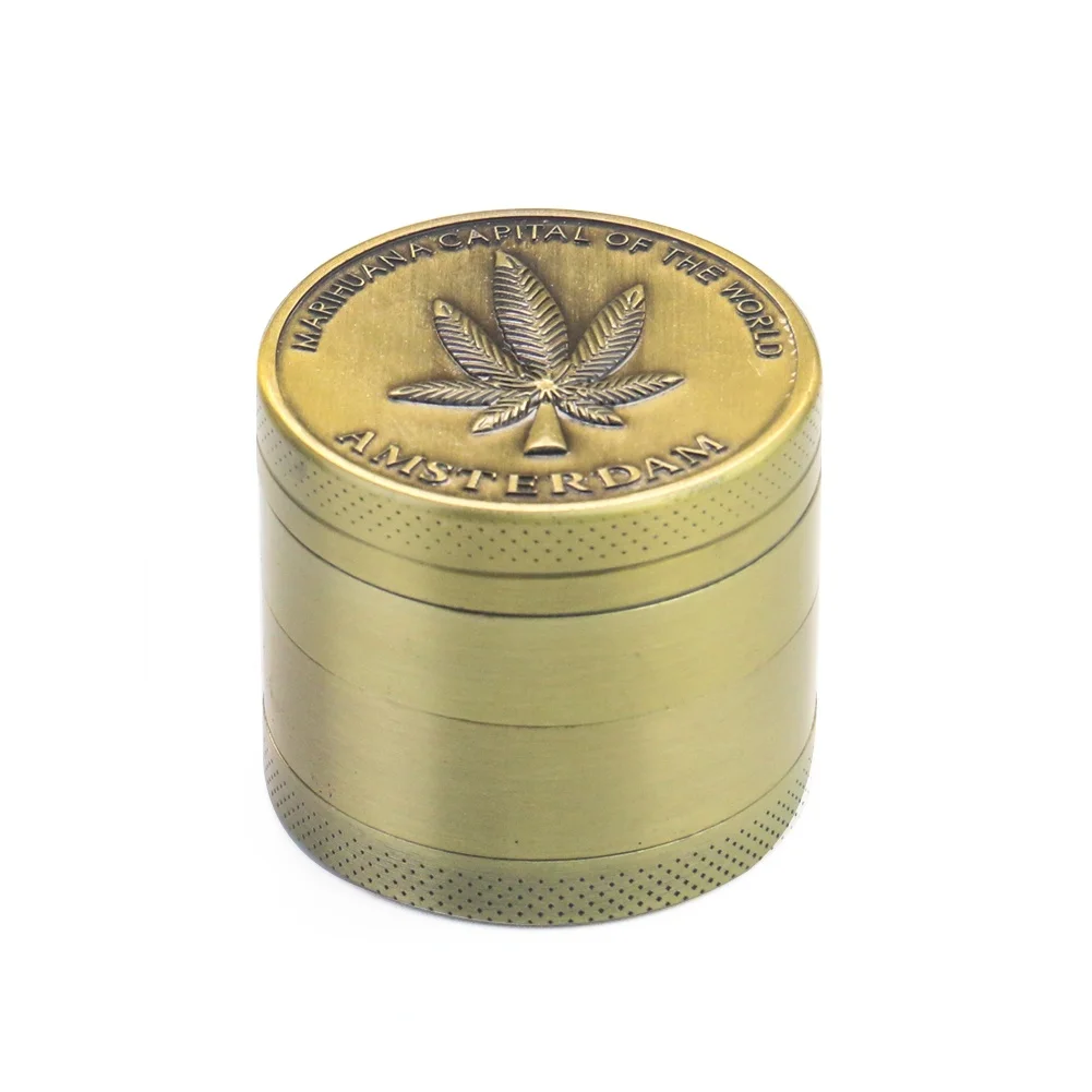 

4 Layer Zinc Alloy Herb Grinder Weed Tobacco Smoke Grinders Manual Hand Herbal Spice Crusher Machine for Men Smoking Accessories