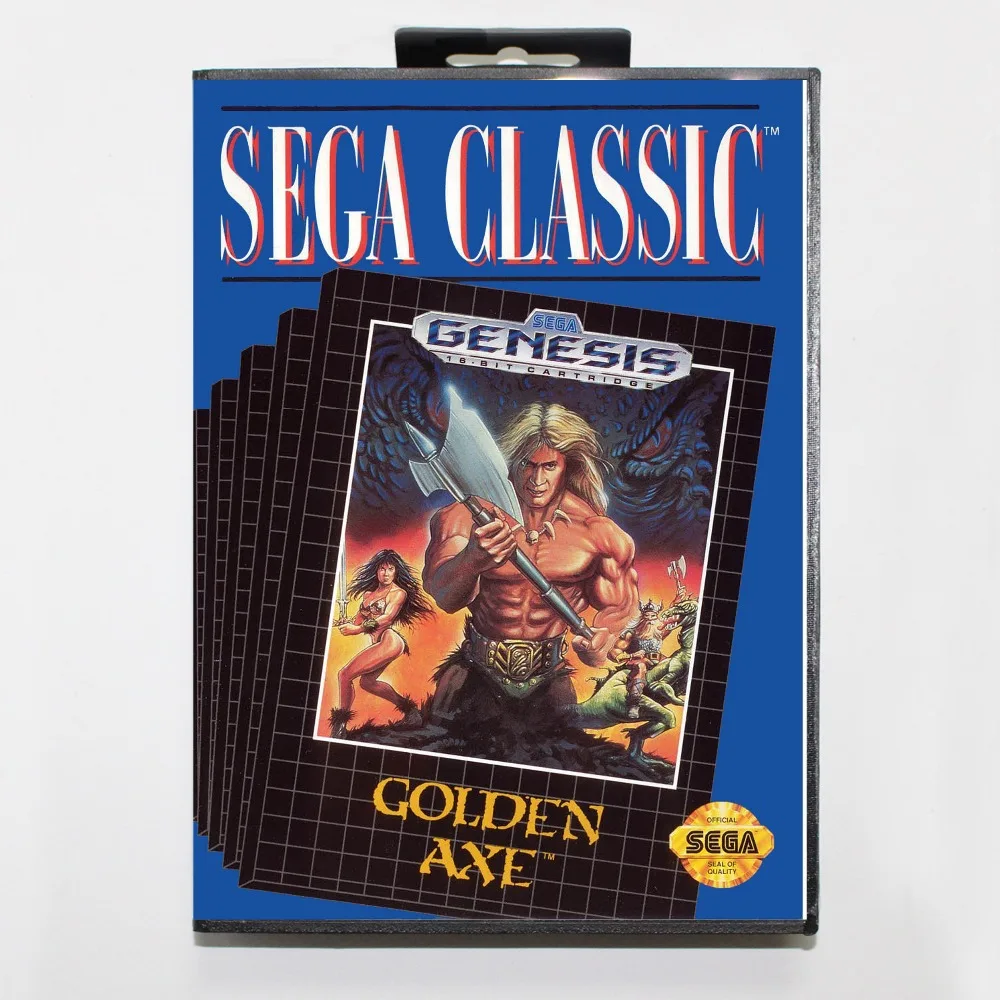16-битный игровой картридж Sega MD с розничной коробкой игровая карта Golden Axe для Megadrive