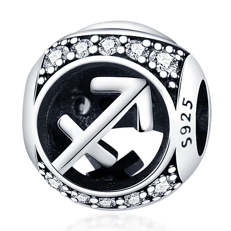 Подвески plata из серебра 925 пробы круглая серия двенадцати созвездий