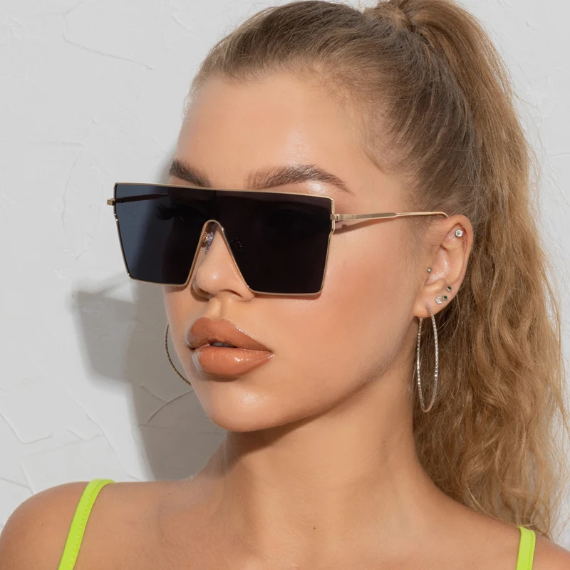 

2022 New Square Sunglasses Women Men Fashion Model Goggle Gradients Lens Alloy Metal Frame Luxury Designer Sun Glasses