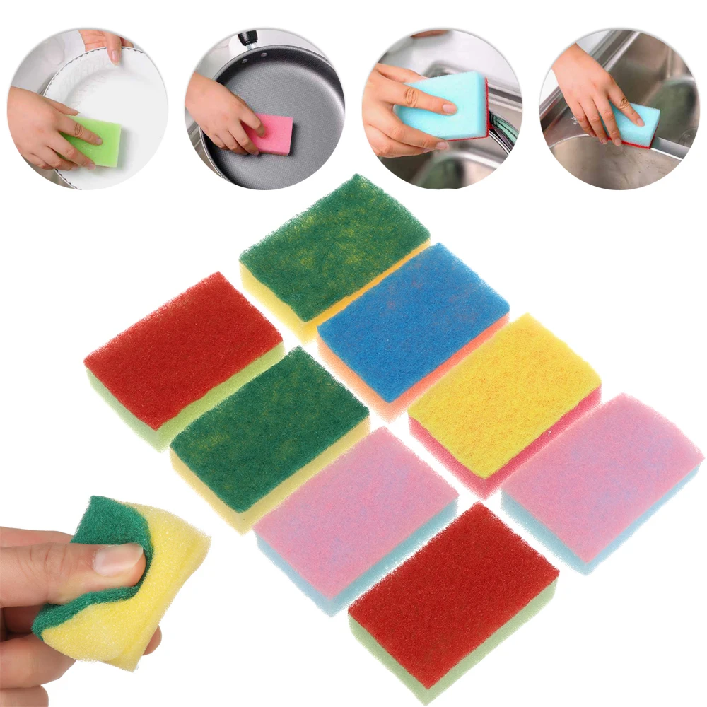 

10 шт бытовой посудомоечная машина губки набор кистей для эффективного удаления накипи мощная кисть Кухня инструменты для чистки Эмери микр...