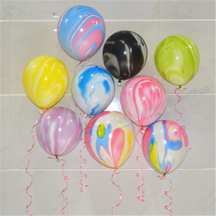 Шары воздушные латексные черно белые под мрамор 50 шт.|latex balloons|marble balloonfavors shower |