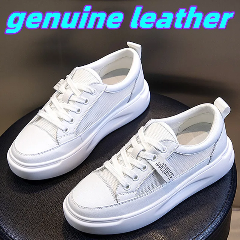 

Кеды женские из натуральной кожи, Вулканизированная подошва, кроссовки, повседневная обувь для спорта, прогулок, бега, плоская подошва, белы...