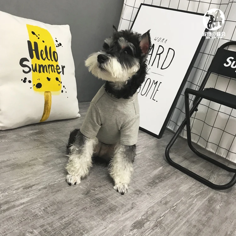 

Summer Schnauzer Tshirt for Chihuahua Cotton Vest for Pug Costume Poodle Apparel PC1004