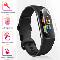 4pcslot screen protector film for fitbit charge 5 hydraulic protective films clear transparent soft full cover no bubbles new