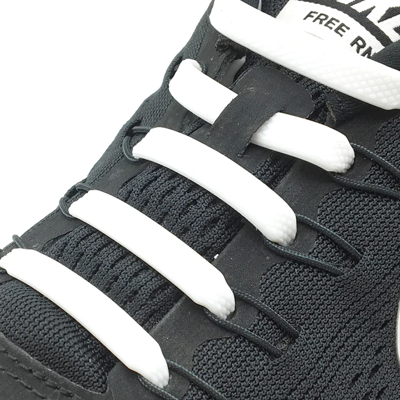 Silicone Shoelaces No Tie Shoelaces 16pcs/lot 12 colors Elastic Lace Shoelace Creative Lazy Silicone Laces Rubber Lace