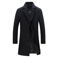 2022 fashion jackets men slim fits coats business mens long winter windproof outwears plus size 5xl black hot sale high quality